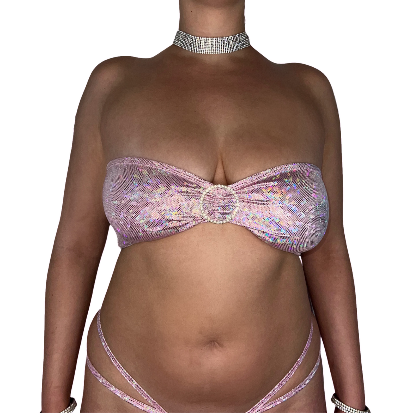 ACE Diamond Doll Bandeau Top: Halo Baby Pink